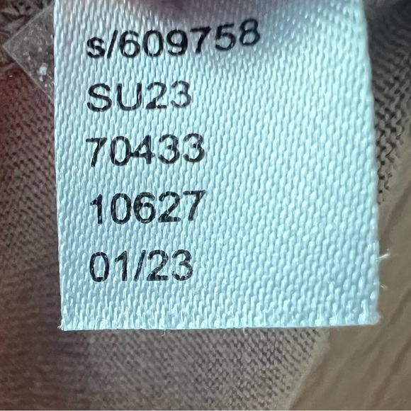 LOFT Cutout Yoke Flutter Sleeve Mixed Media Top - Picture 6 of 6